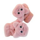 Gants de femme en peluche taille universelle Gants d'hiver chauds avec motif de chat en polyester pour les jours froids 3