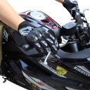 Gants de moto en maille et respirants à écran tactile, à doigts complets avec protections des articulations et de la paume en polyester 3