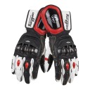 Gants de moto et de motocross en cuir résistants au vent et tactiles avec protections des articulations et des doigts et paume renforcée 7