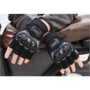 Gants de moto résistants aux chocs sans doigts avec protection des articulations et paume antidérapante pour la conduite de moto et de vélo 4