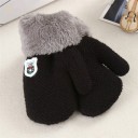 Gants de neige pour enfants avec fourrure J2878 3