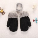 Gants de ski pour enfants avec fourrure 2