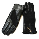 Gants en cuir pour femmes avec fermeture éclair 1