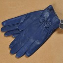 Gants en cuir pour femmes avec nœud 7