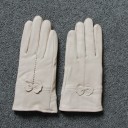 Gants en cuir pour femmes avec nœud 18