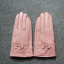 Gants en cuir pour femmes avec nœud 16
