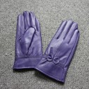 Gants en cuir pour femmes avec nœud 10