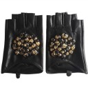 Gants en cuir pour femmes avec strass 6