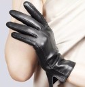 Gants en cuir véritable pour femmes J824 2