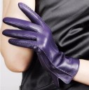 Gants en cuir véritable pour femmes J824 11