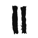 Gants en dentelle pour femmes sans doigts en nylon fins transparents respirants longs avec des nœuds, accessoire de soirée 6