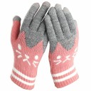 Gants en tricot d'hiver pour femmes B1 1