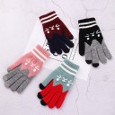 Gants en tricot d'hiver pour femmes B1 2