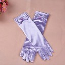 Gants longs en satin pour enfants 10