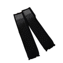 Gants longs sans doigts pour femmes avec paillettes en polyester respirant noirs pour occasions festives et soirées 1