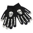 Gants noirs pour femmes avec des os 5
