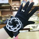 Gants noirs pour femmes avec nœud 3