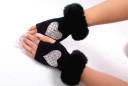 Gants sans doigts pour femmes avec impression J511 4
