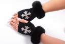 Gants sans doigts pour femmes avec impression J511 8