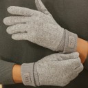Gants tricotés pour hommes à écran tactile Taille universelle Gants d'hiver chauds Polyester Laine Cachemire Gants douillets pour un usage 5