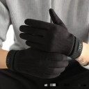 Gants tricotés pour hommes à écran tactile Taille universelle Gants d'hiver chauds Polyester Laine Cachemire Gants douillets pour un usage quotidien 1