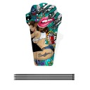 Garde-boue de vélo 27 x 15 cm Garde-boue avant et arrière universel Motif coloré femme lèvres skull graffiti 1