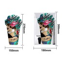 Garde-boue de vélo 27 x 15 cm Garde-boue avant et arrière universel Motif coloré femme lèvres skull graffiti 2