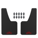 Garde-boue universels 36 x 21 cm Set de 2 pièces Protecteurs flexibles avec motif carbone Avant ou arrière du véhicule 1