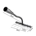 Garden Iron Rake Without Handle 6 Teeth 26×20 cm Metal Working Head for Soil Aeration Weed Removal and Bed Maintenance 2