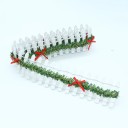 Gardul de Crăciun din lemn 90 cm x 5 m Mică decorațiune interioară de Crăciun din lemn natural Gard decorativ pentru aranjarea decorațiunilor festive în apartament 3