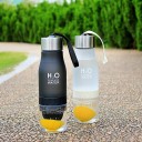 Garrafa de viagem para beber com espremedor de citrinos 650 ml Filtro e recipiente para fruta na parte inferior Tampa com alça Plástico 24 x 8