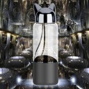 Garrafa de vidro para viagem com orelhas de gato Tampa de aço inoxidável com alça para transporte Capacidade de 320 ml Para viagens 6