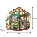Garten 28 x 25,3 x 20,5 cm Miniatur-LED-Bausatz mit Möbeln Realistisches Modell ohne Abdeckung Dekorative beleuchtete Miniaturgarten mit Details 2