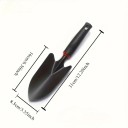 Garten-Handschaufel ergonomischer Griff 31 cm schwarze Eisen mit orangen Details zum Pflanzen und Arbeiten im Boden 2