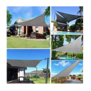 Garten-Sonnensegel 3x3 m Wasserdichter UV-Schutz gegen Regen und Sonne mit Metallösen und Windseil für Terrasse, Strand und Picknick 6