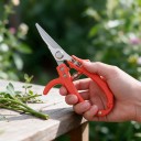 Gartenschneider mit geraden schmalen Klingen 18,3 cm Klingen aus SK5-Stahl und rutschfester Griff Orange Für das Veredeln und Bonsai 5