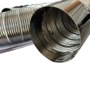 Gasudluftningsslange til camper Fleksibel med metalender Længde 150 cm Diameter 40 mm Rustfrit stål Til campingvogn og trailer 3
