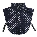Gathered Faux Collar for Women with Dots Elegant Removable Collar Decorative Collar for Sweater Blouse Dress 1