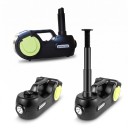 Gato eléctrico para automóvil 5 t 12 V con llave de impacto y compresor Elevación 13,5–36 cm Luz LED Negra y verde Para el cambio de neumáticos 8