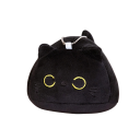 Gato preto de peluche adorável 9 cm Peluche com orelhas Mini porta-chaves Decoração para mochila Presente carinhoso Peluche para crianças 1