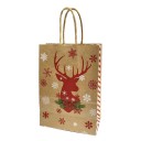 Gavepose med julemotiv 21 x 15 x 8 cm 4 stk. 8