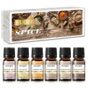 Gavesæt med æteriske olier til diffuser Aromatiske olier i sæt Naturlige æteriske olier 6 stk. 10 ml 2