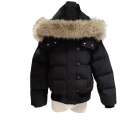 Geacă de iarnă pentru femei din bumbac Geacă caldă cu glugă cu blană Guler înalt cu stăvila Închidere cu fermoar și nasturi Buzunare 6