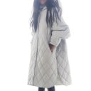 Geacă de iarnă pentru femei, oversize, cu glugă, căptușită cu un model romb 3