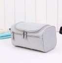 Geantă cosmetică de călătorie suspendată cu cârlig pentru produse de toaletă, buzunar din plasă în capac, buzunar frontal cu fermoar, material 3