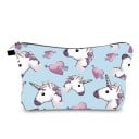 Geantă cosmetică pentru femei cu un imprimeu vesel de animale Motiv lame sau unicorn sau leneș Zipper din poliester 13,5 x 22 cm 5