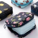 Geantă cosmetică pentru femei Mic etui pătrat pentru absorbante și mici obiecte Fermoar Imprimare veselă Poliester 13 x 13 x 4 cm Pentru geantă 9