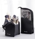 Geantă cosmetică pentru femei pentru pensule Suport pliabil cu plasă transparentă Închidere cu fermoar Mânere pentru transport Nylon 24,5 x 13,5 3