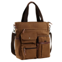 Geantă crossbody din pânză pentru bărbați, 35 × 30 × 10,5 cm, servietă de umăr vintage, unisex, geantă de lucru, geantă de călătorie, geantă 2