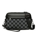 Geantă crossbody pentru bărbați, 24 × 14 × 5 cm, geantă de umăr din piele sintetică, geantă de scris cu roți, design de lux, geantă de mână 2